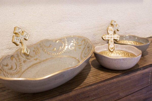 Cross Prayer Bowl (Large/French Blue) - Image 6