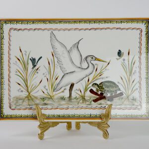 White Egret Serving Tray